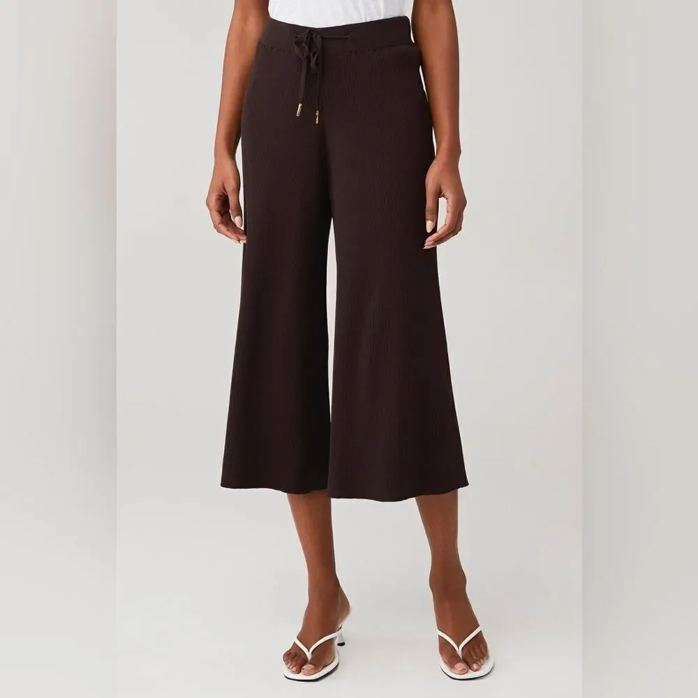 NWT MINKPINK SAMIRA RIB KNIT CULOTTE crop pants size Small